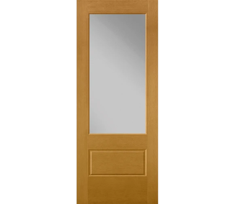 New York City 3 Quaters Light Fiberglass Entry Door