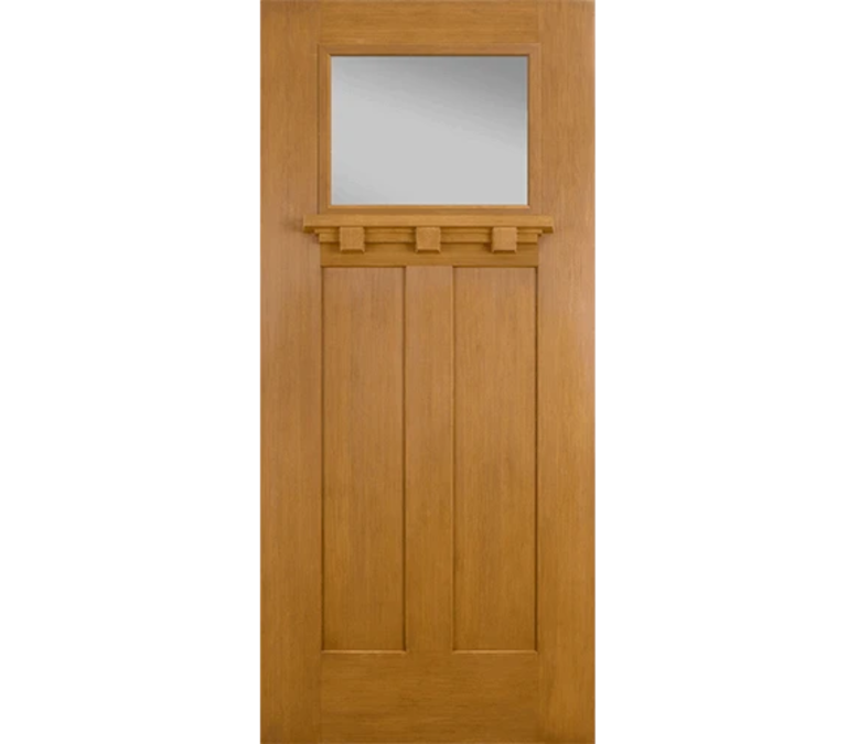 New York City Craftsman Light Fiberglass Entry Door