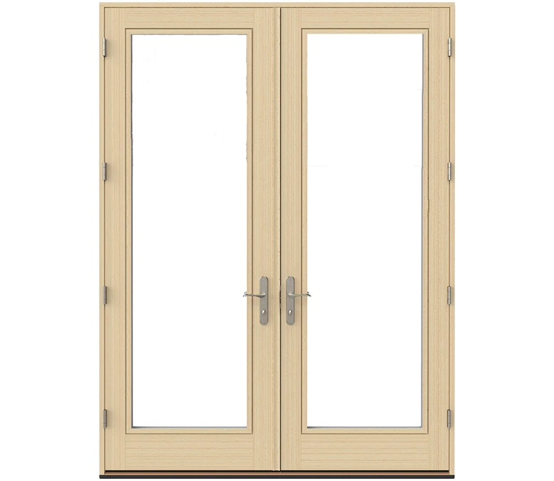 New York City Pella Lifestyle Series Wood Double Hinged Patio Doors